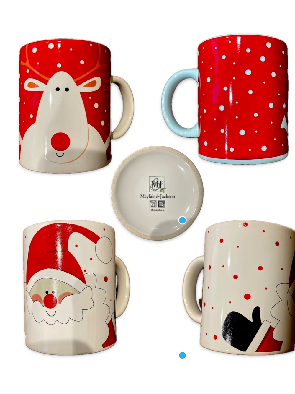 Holiday Mug Set 4 Piece Set - Christmas Gift Ideas